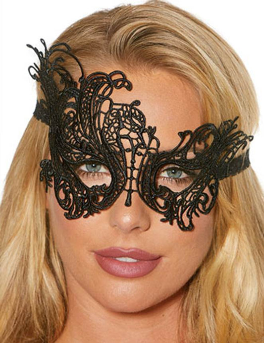Tether Black Lace Eye Mask