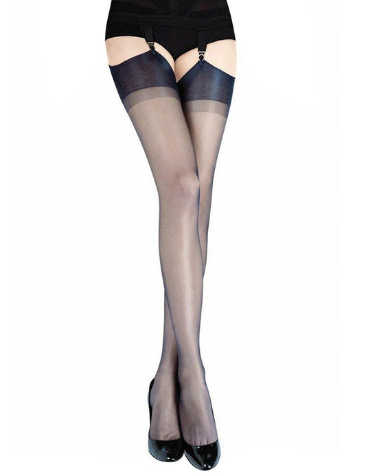 wide Brimmed Ribbed Stockings